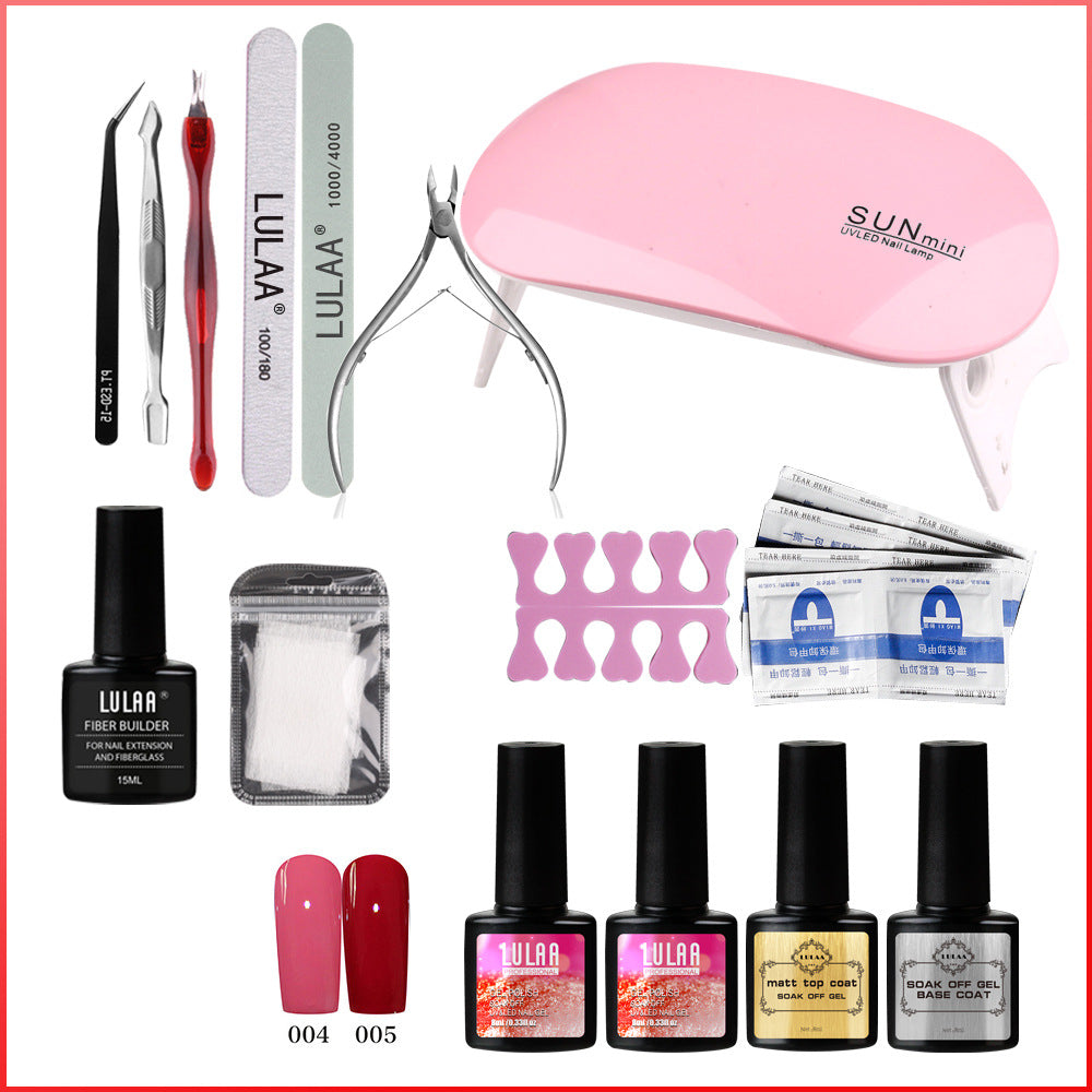 UV Gel Nail Polish Kit with Phototherapy Lamp