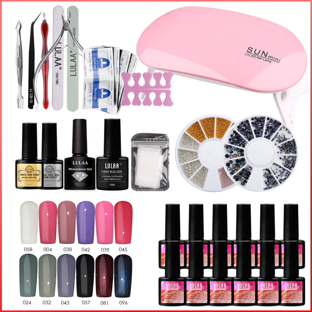 UV Gel Nail Polish Kit with Phototherapy Lamp