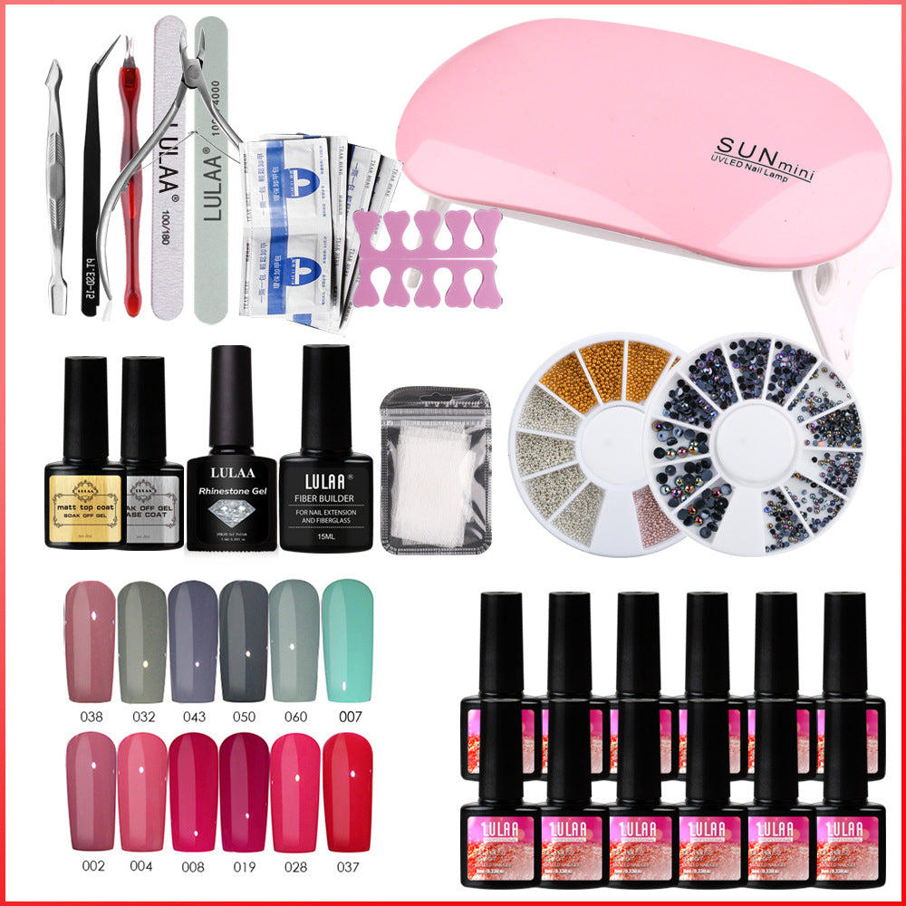 UV Gel Nail Polish Kit with Phototherapy Lamp