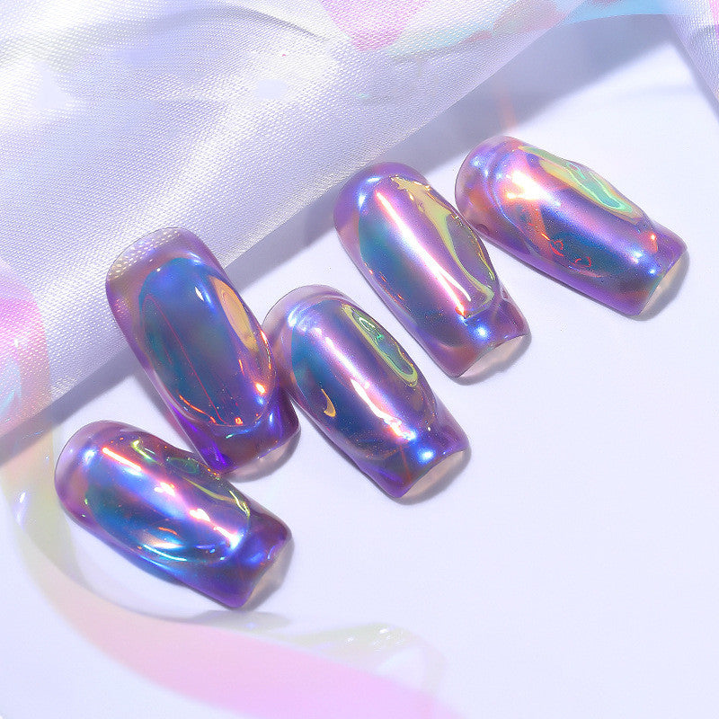 Aurora Ice Cube Cellophane Nail Art Decorations Box for DIY Manicure