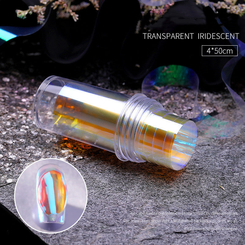 Aurora Ice Cube Cellophane Nail Art Decorations Box for DIY Manicure