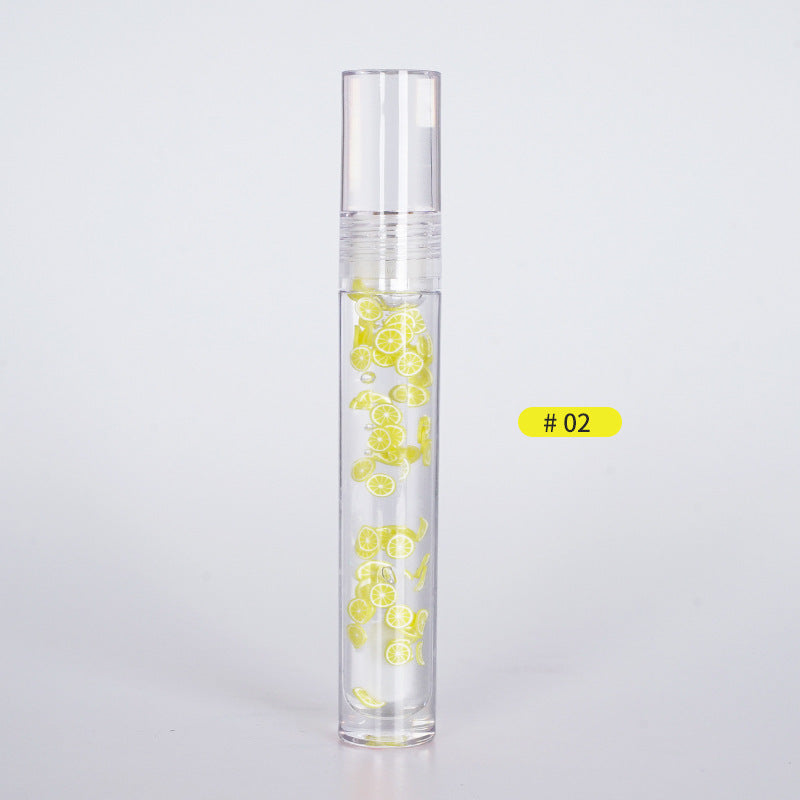 Fruit Water Lip Oil Glass - Moisturizing Lip Gloss with Vitamin E & Olive Oil