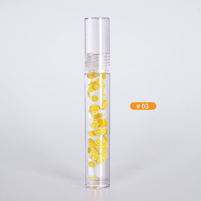 Fruit Water Lip Oil Glass - Moisturizing Lip Gloss with Vitamin E & Olive Oil