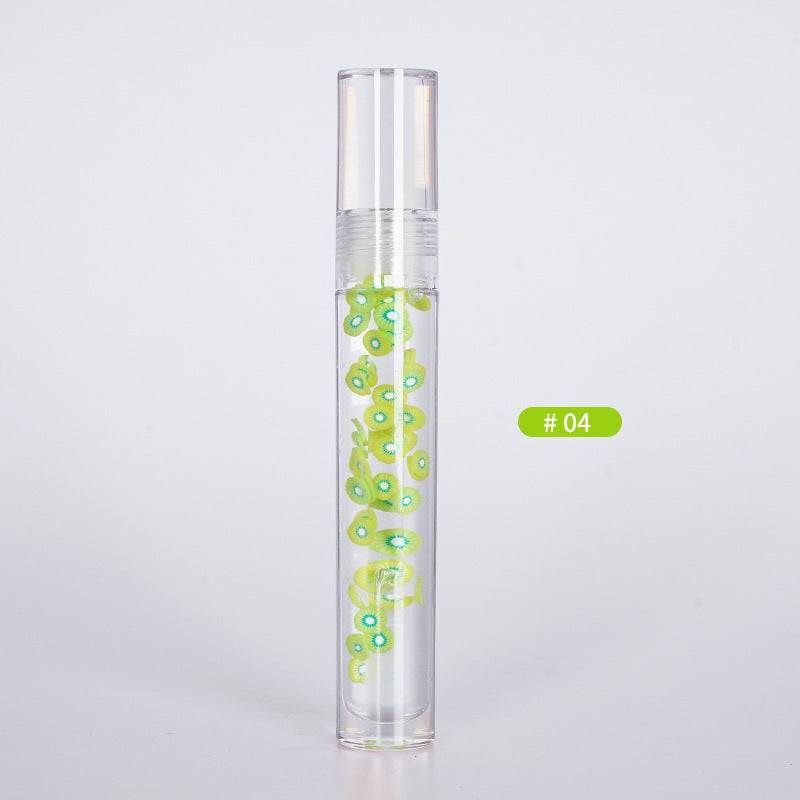 Fruit Water Lip Oil Glass - Moisturizing Lip Gloss with Vitamin E & Olive Oil