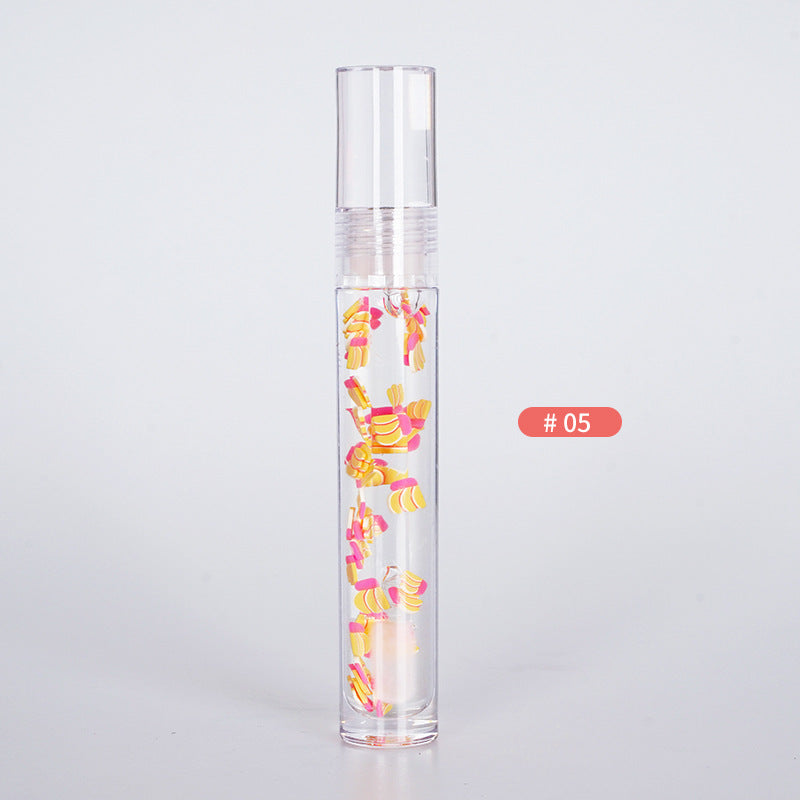 Fruit Water Lip Oil Glass - Moisturizing Lip Gloss with Vitamin E & Olive Oil