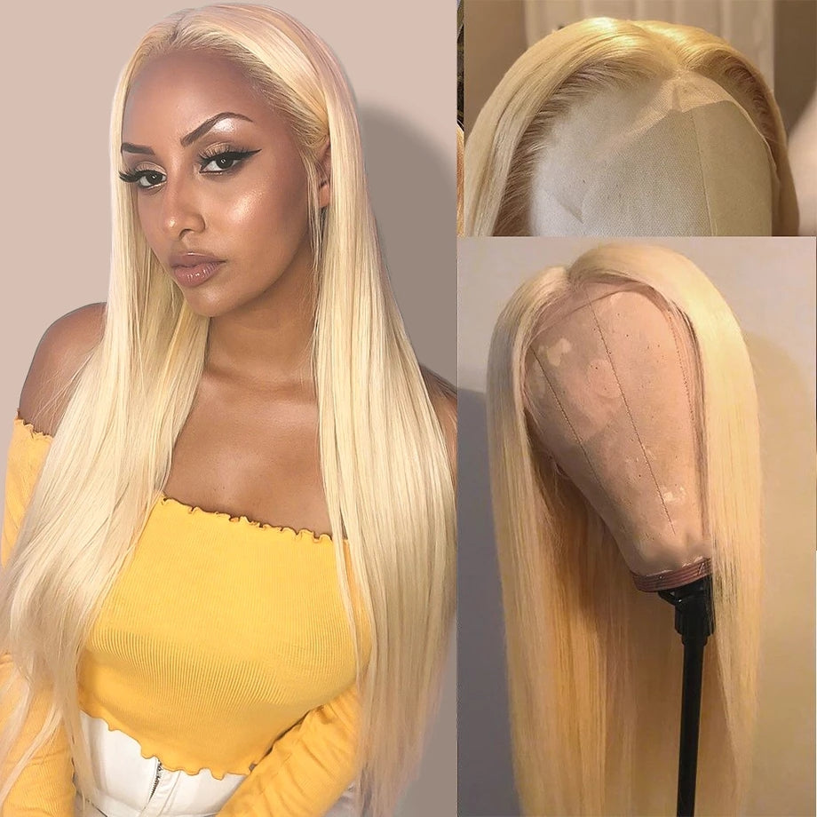 Long Straight Synthetic Wig for Women - Blondu Mid-Section Hair, Multiple Lengths