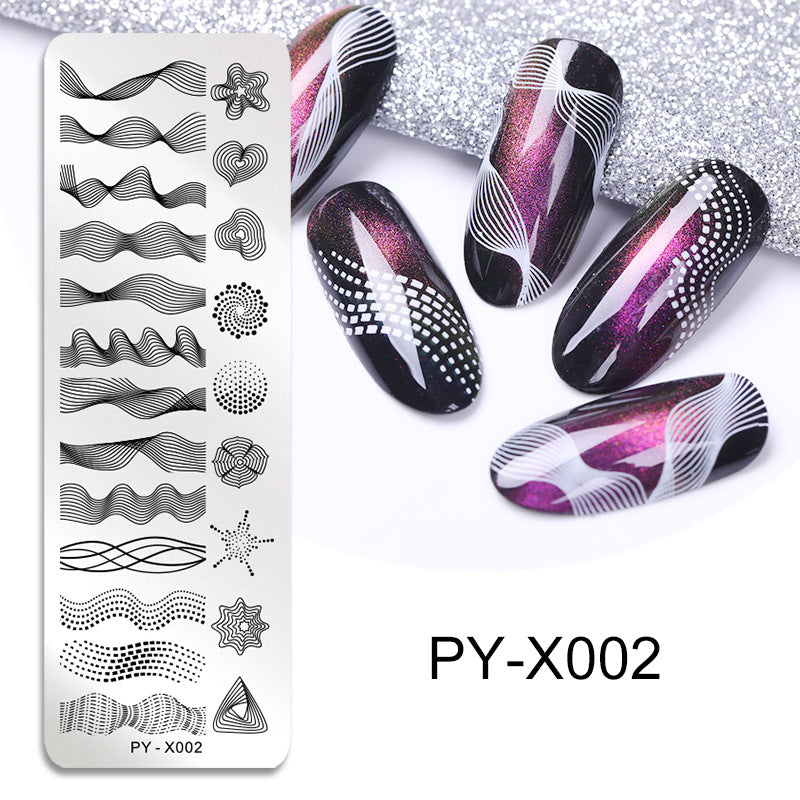 Nail Art Printing Plate Steel Plate Blue Film Flower Design for Nail Decoration