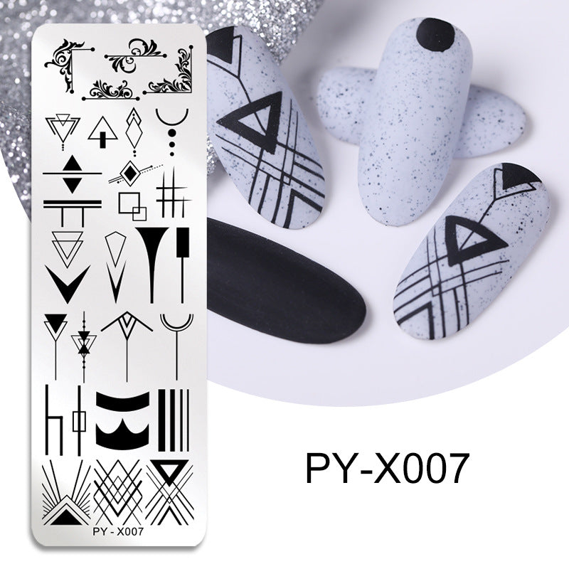 Nail Art Printing Plate Steel Plate Blue Film Flower Design for Nail Decoration