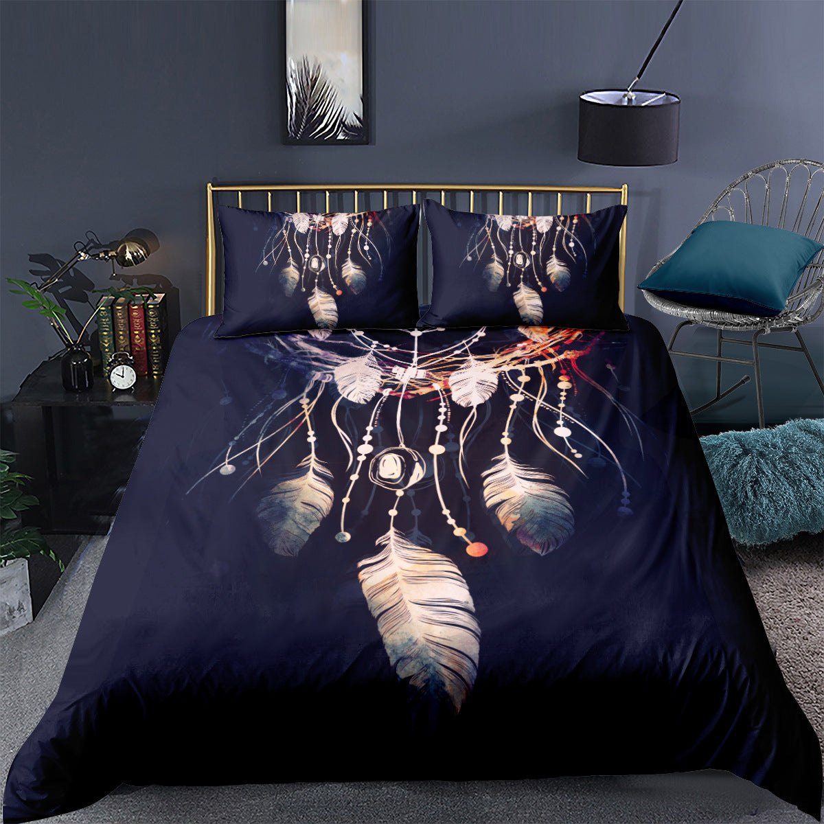 Digital Printing Quilt Cover Set 3 Pieces Modern Home Bedding Comforter Cover