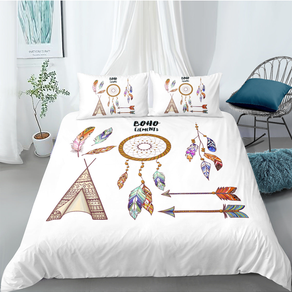 Digital Printing Quilt Cover Set 3 Pieces Modern Home Bedding Comforter Cover