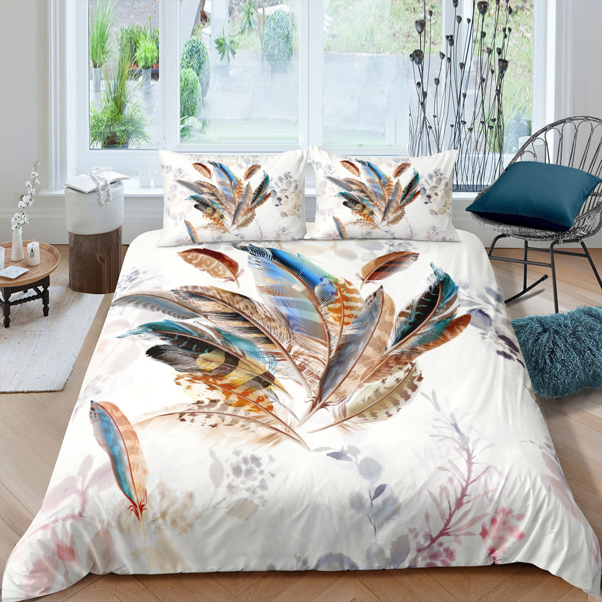 Digital Printing Quilt Cover Set 3 Pieces Modern Home Bedding Comforter Cover