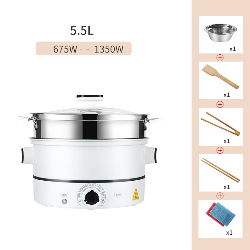 Multifunctional Electric Hot Pot Cooker for Dorms and Small Kitchens