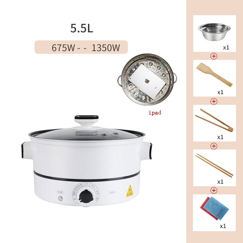 Multifunctional Electric Hot Pot Cooker for Dorms and Small Kitchens