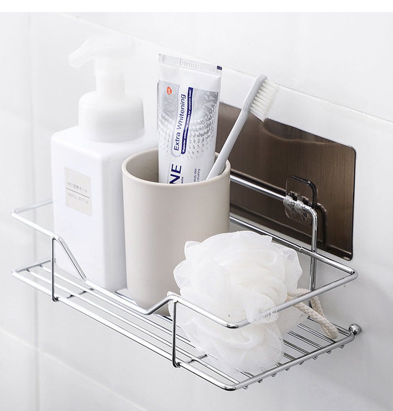 Wall-Mounted Kitchen and Bathroom Storage Rack Adjustable Viscose Iron