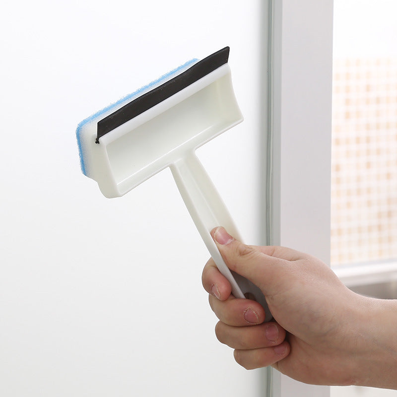 Household Glass Wiper and Window Cleaner - Double Sided, Blue & White