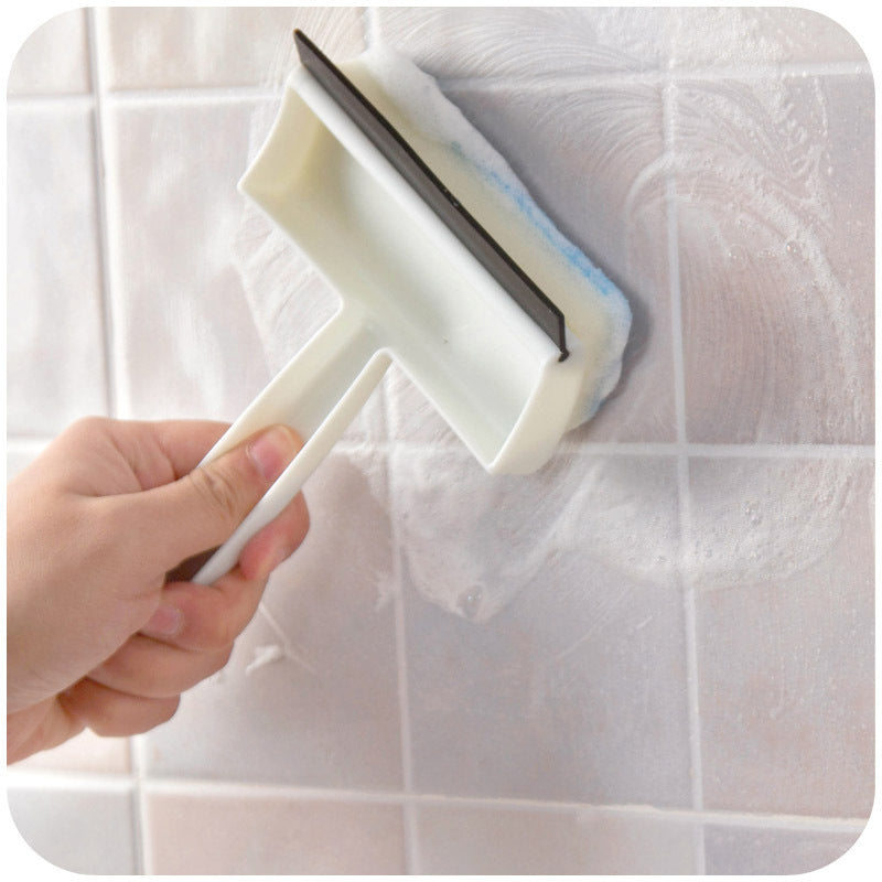 Household Glass Wiper and Window Cleaner - Double Sided, Blue & White