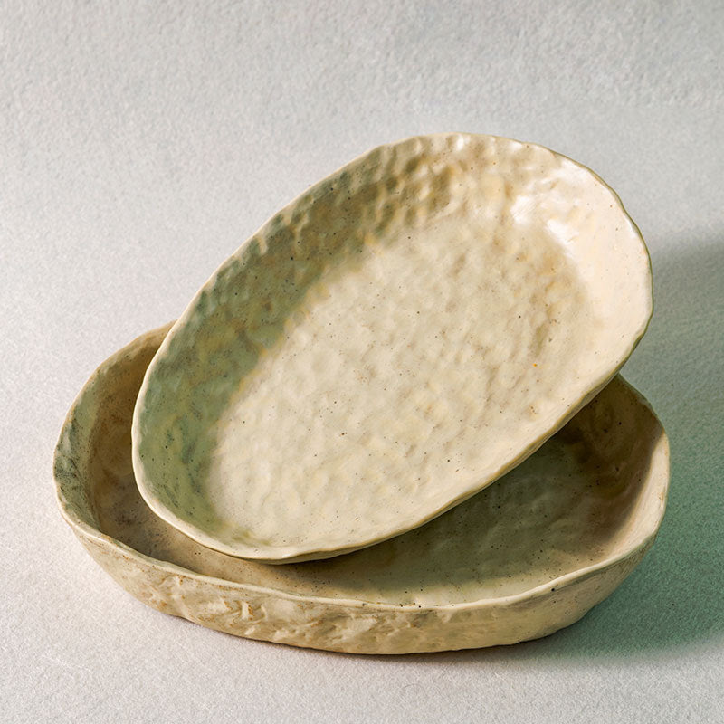 Irregular Ceramic Tableware Set - Hand-Kneaded Kitchen & Dining Decor