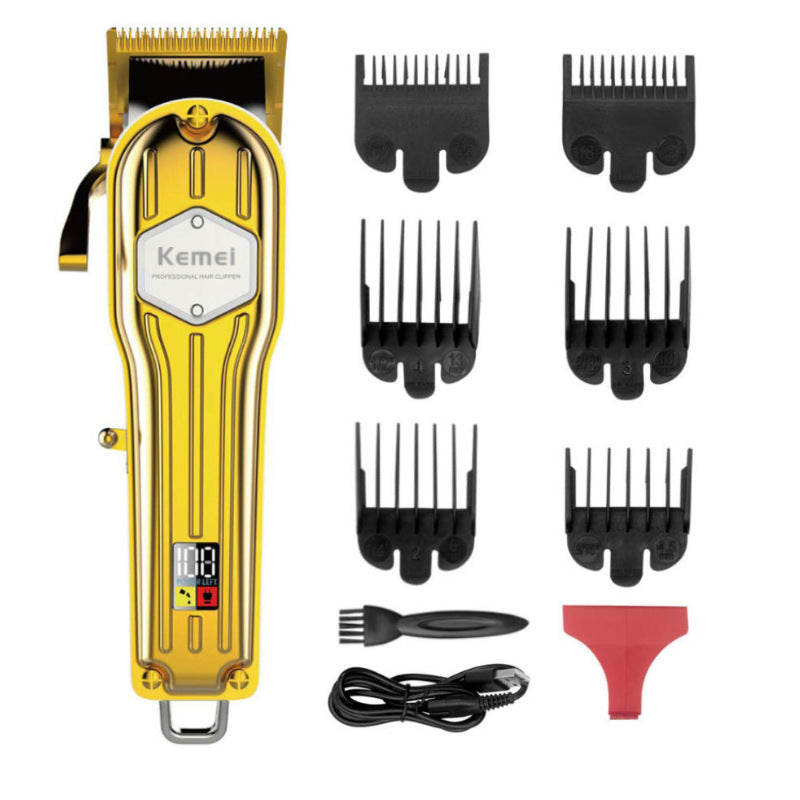 Electric Metal Hair Clipper - USB Rechargeable, Lithium Battery