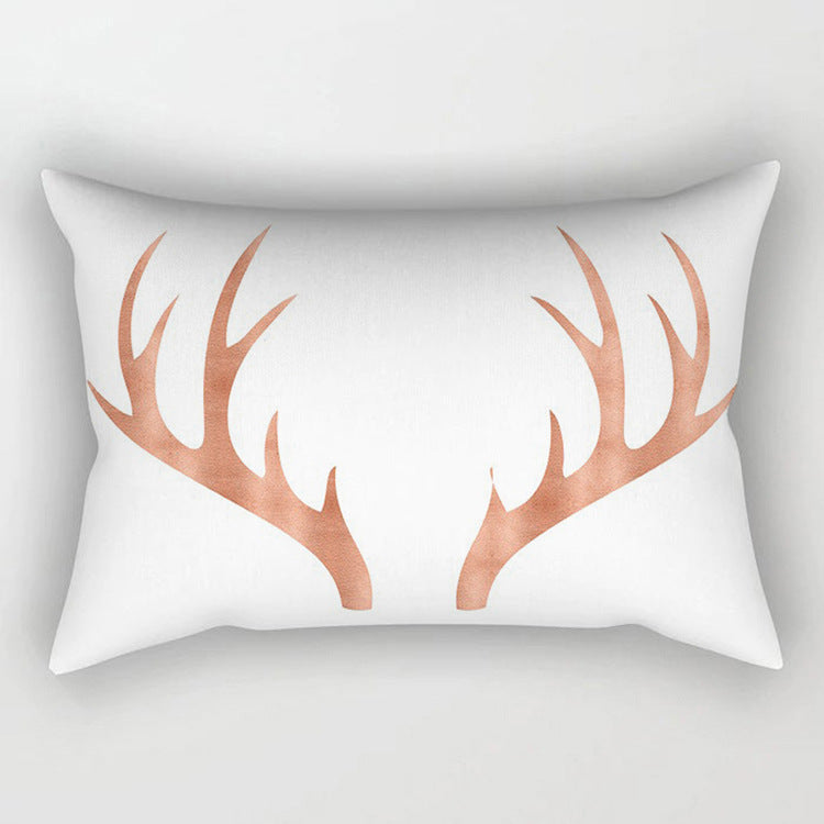 Rose Gold Powder Polyester Pillowcase Set Modern Geometric Cushion Cover
