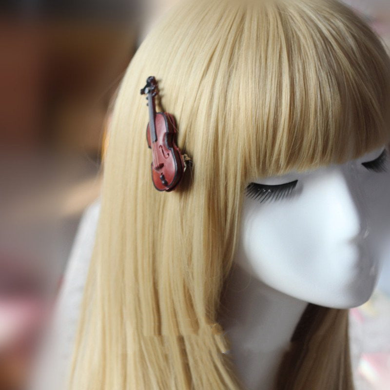 Guitar Hairpin Decoration Hair Accessory - Soft Girl Style