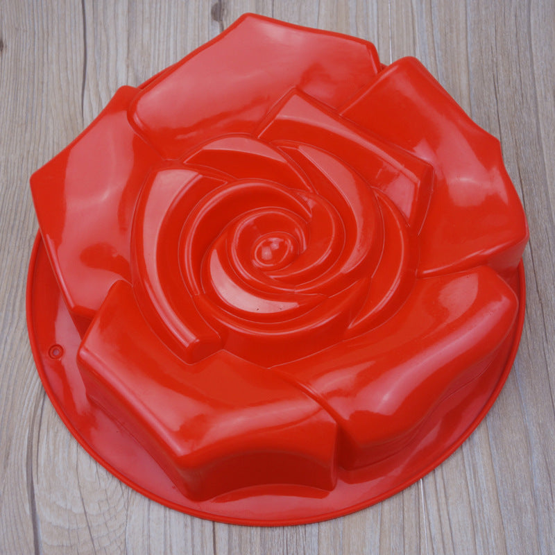 Silicone Rose Cake Mould - Oversized Baking Pan for Cakes and Pastries