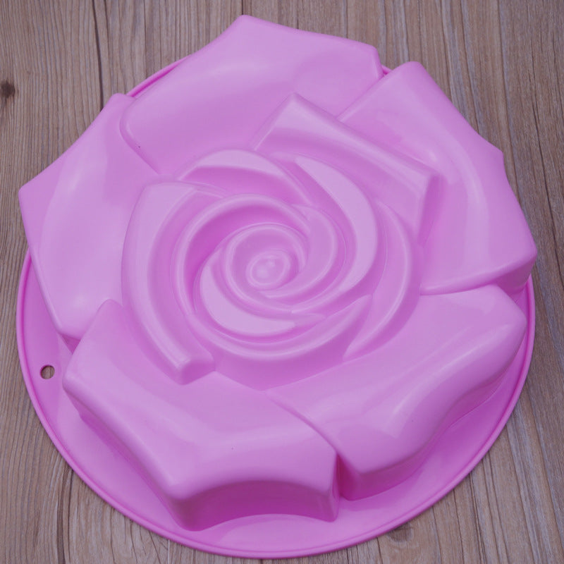 Silicone Rose Cake Mould - Oversized Baking Pan for Cakes and Pastries