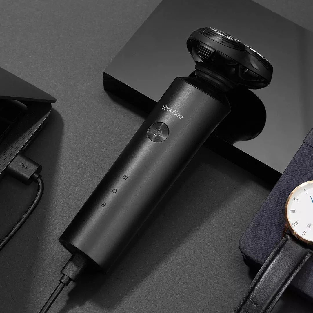 Rechargeable Electric Razor - Rotary 3-Head, Waterproof