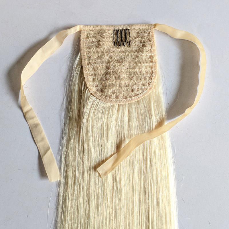 Real Human Hair Velcro Ponytail Extension