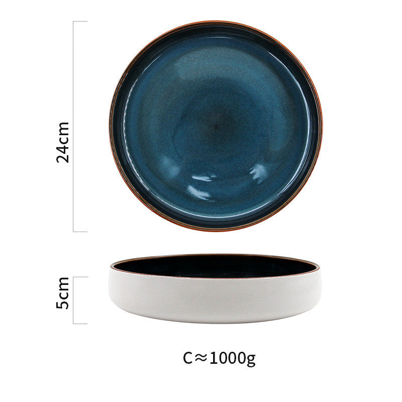 Ceramic Retro Western Tableware Set - Bowls, Plates & Serveware