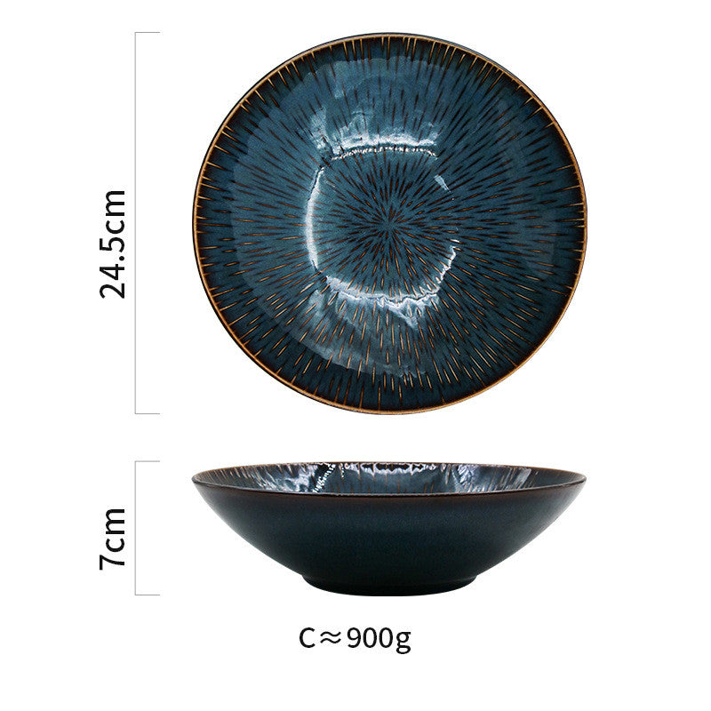 Ceramic Retro Western Tableware Set - Bowls, Plates & Serveware