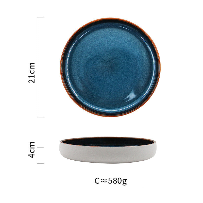 Ceramic Retro Western Tableware Set - Bowls, Plates & Serveware