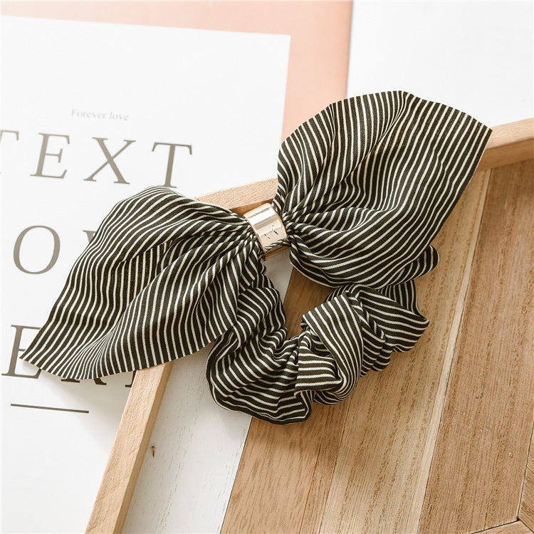 Rabbit Ear Chiffon Metal Hair Ring Hair Accessory for Women