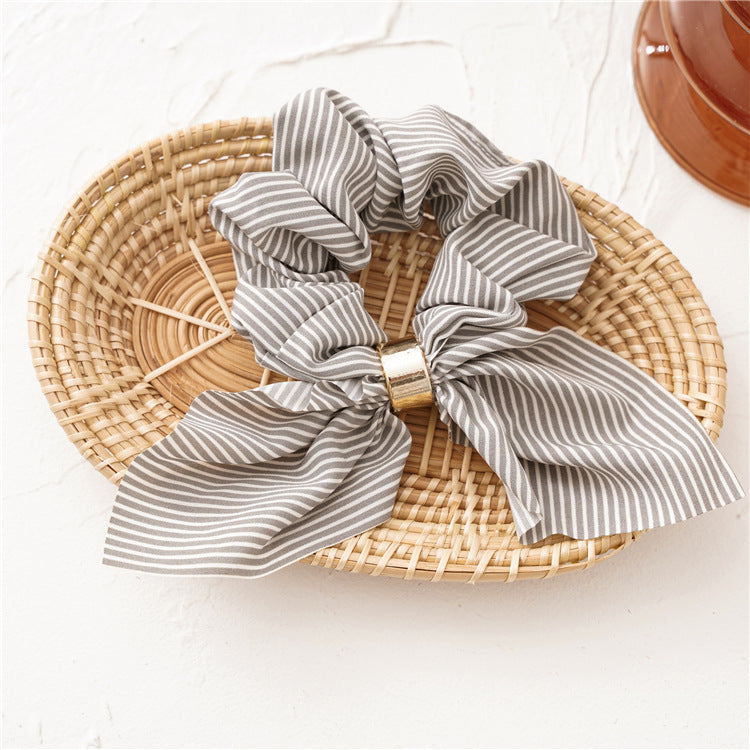 Rabbit Ear Chiffon Metal Hair Ring Hair Accessory for Women