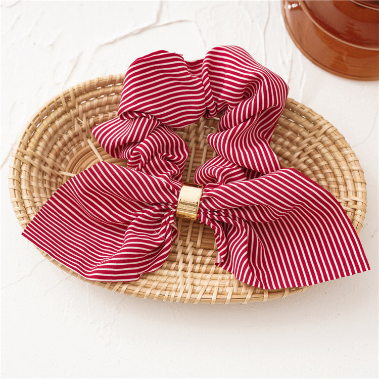 Rabbit Ear Chiffon Metal Hair Ring Hair Accessory for Women