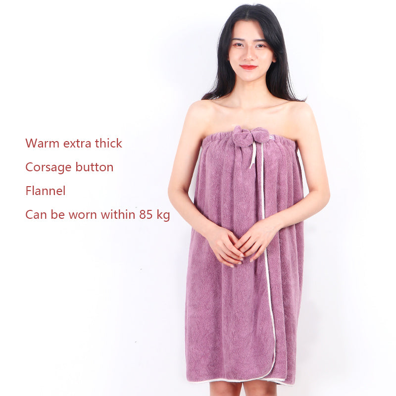 Cotton Bath Skirt with Buckle & Water Absorption for Spa & Home Use