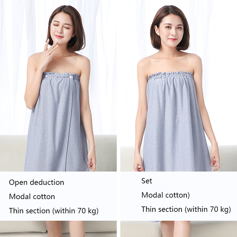 Cotton Bath Skirt with Buckle & Water Absorption for Spa & Home Use
