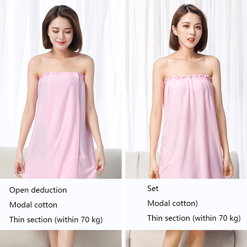 Cotton Bath Skirt with Buckle & Water Absorption for Spa & Home Use