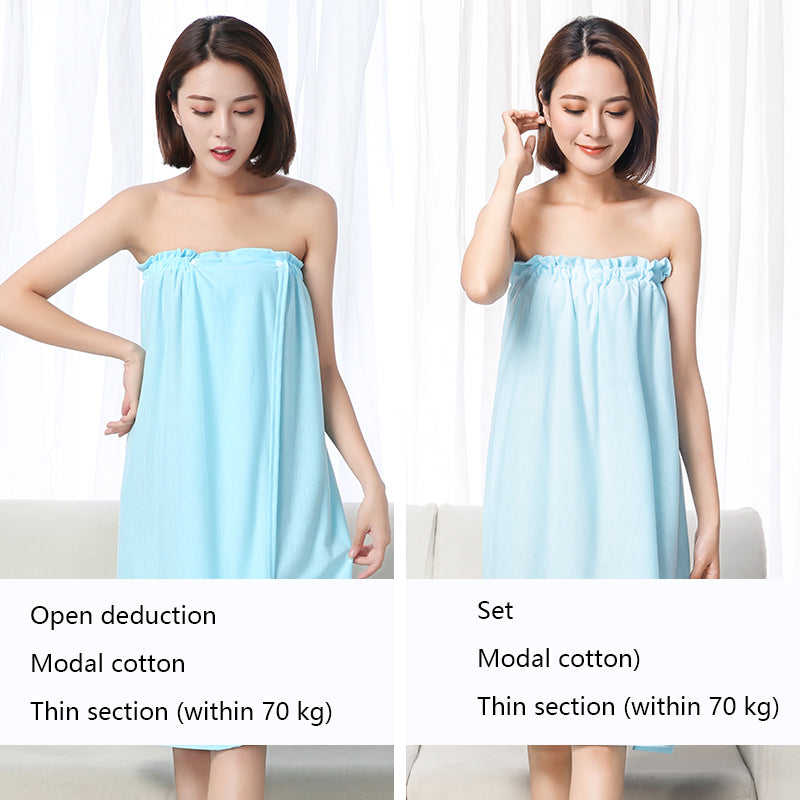 Cotton Bath Skirt with Buckle & Water Absorption for Spa & Home Use