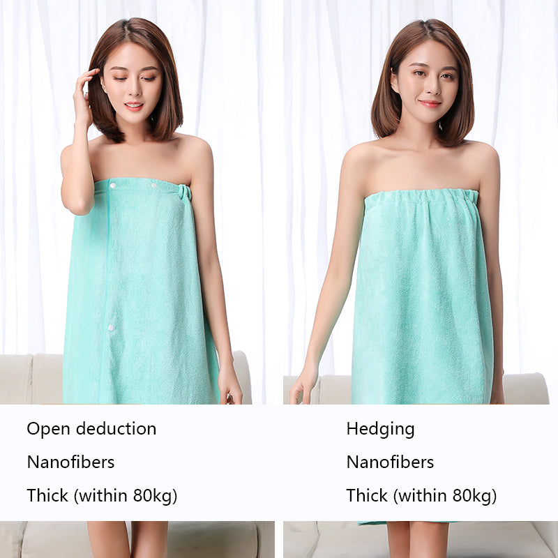 Cotton Bath Skirt with Buckle & Water Absorption for Spa & Home Use