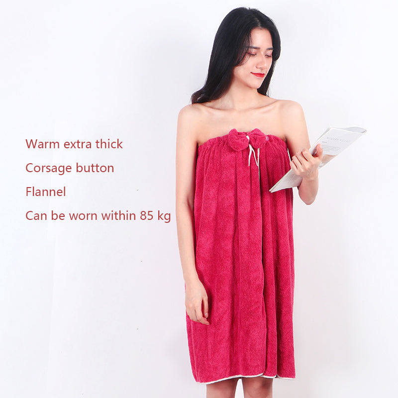 Cotton Bath Skirt with Buckle & Water Absorption for Spa & Home Use