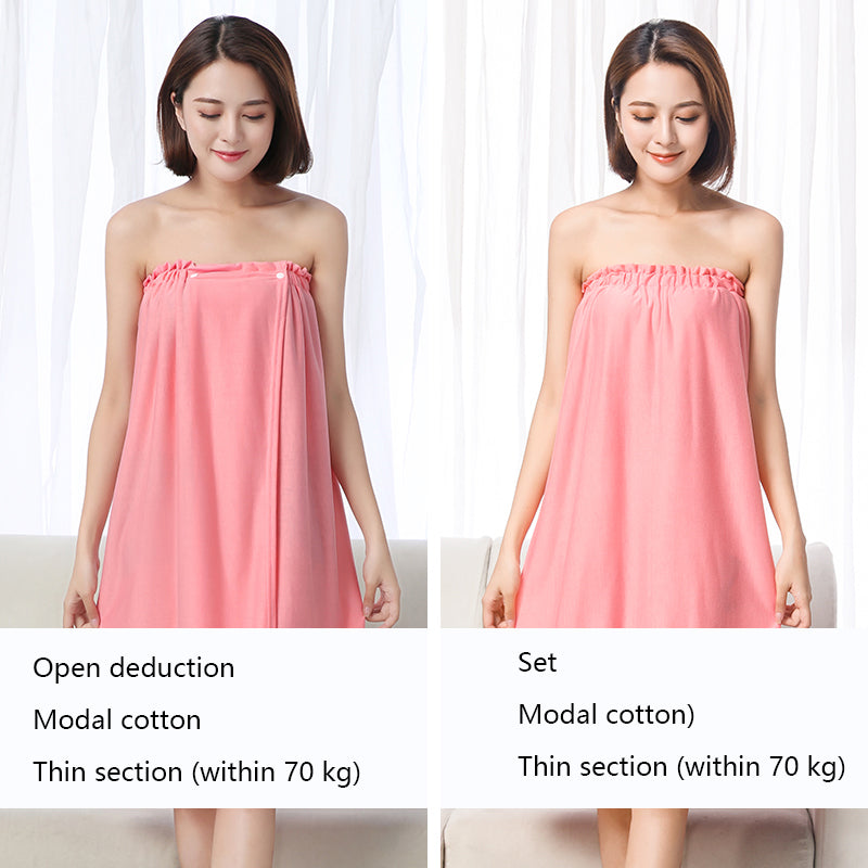 Cotton Bath Skirt with Buckle & Water Absorption for Spa & Home Use