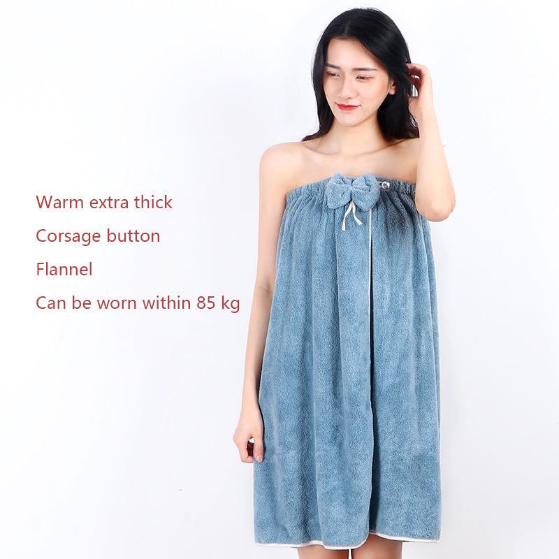 Cotton Bath Skirt with Buckle & Water Absorption for Spa & Home Use