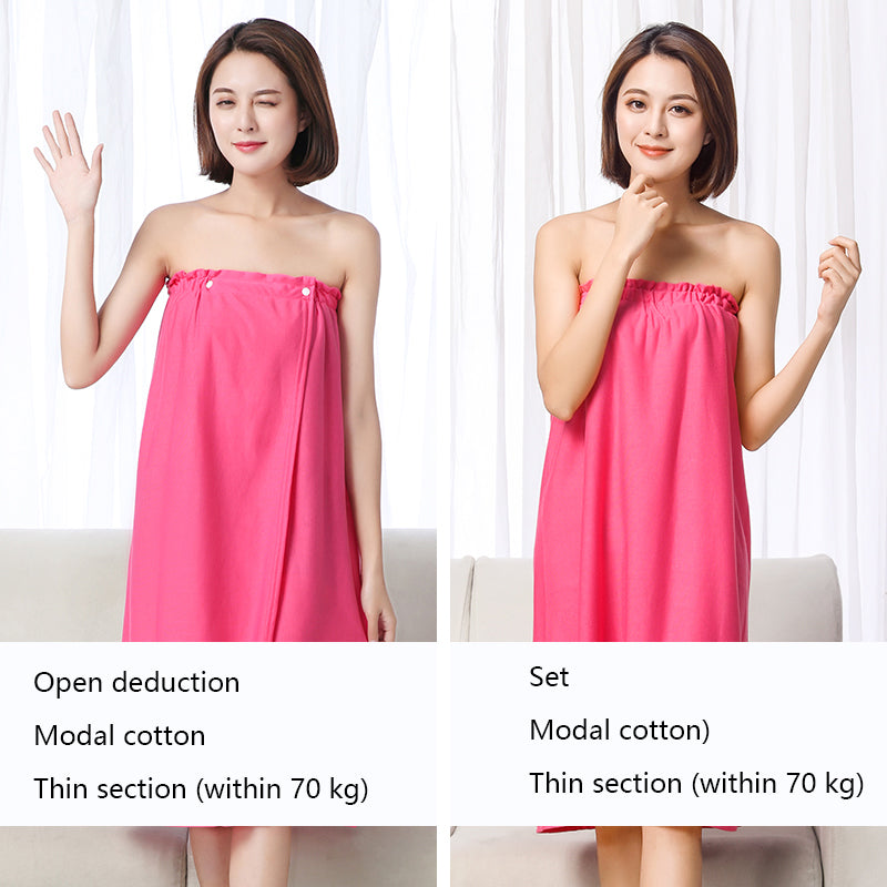 Cotton Bath Skirt with Buckle & Water Absorption for Spa & Home Use