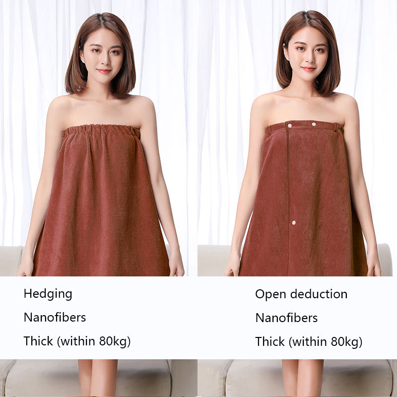 Cotton Bath Skirt with Buckle & Water Absorption for Spa & Home Use