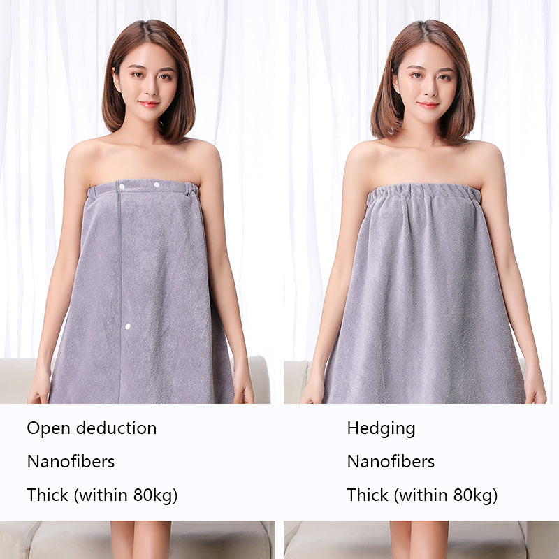 Cotton Bath Skirt with Buckle & Water Absorption for Spa & Home Use