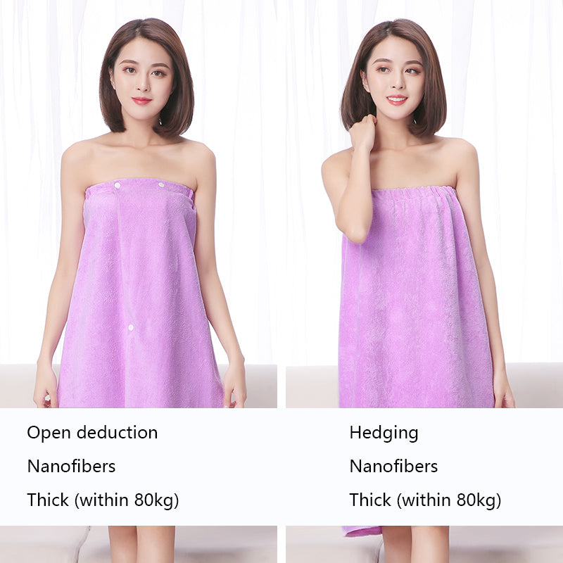 Cotton Bath Skirt with Buckle & Water Absorption for Spa & Home Use