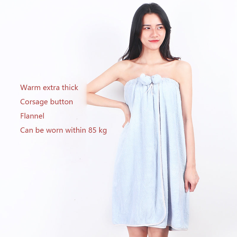 Cotton Bath Skirt with Buckle & Water Absorption for Spa & Home Use