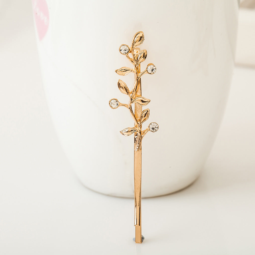 Metal Leaf Hair Clip Barrettes for Women Girls Hair Accessories Stylish Hairpin
