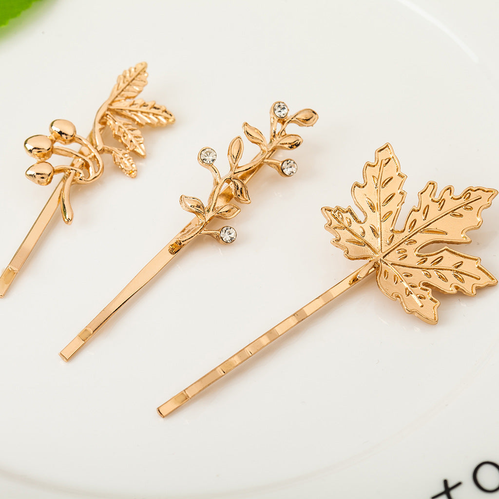 Metal Leaf Hair Clip Barrettes for Women Girls Hair Accessories Stylish Hairpin