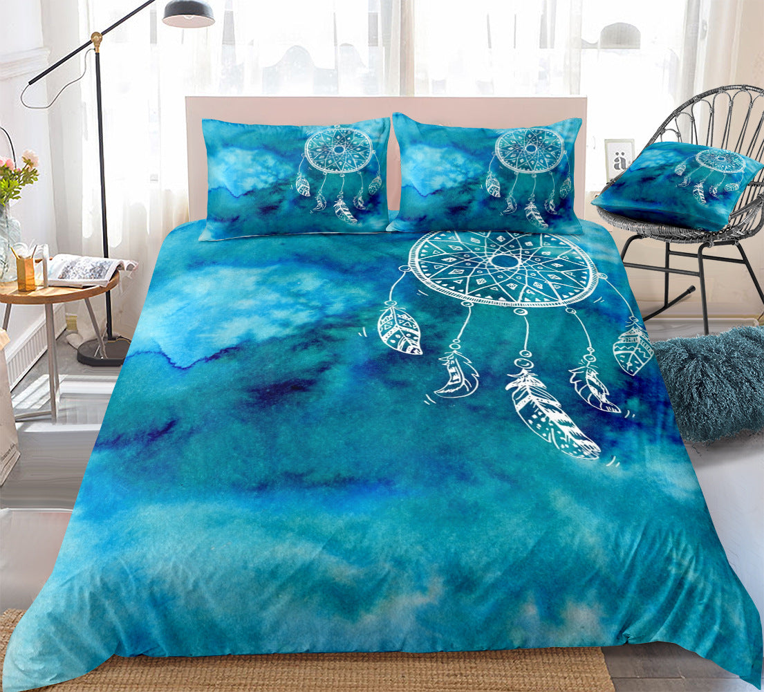 Digital Printing Quilt Cover Set 3 Pieces Modern Home Bedding Comforter Cover
